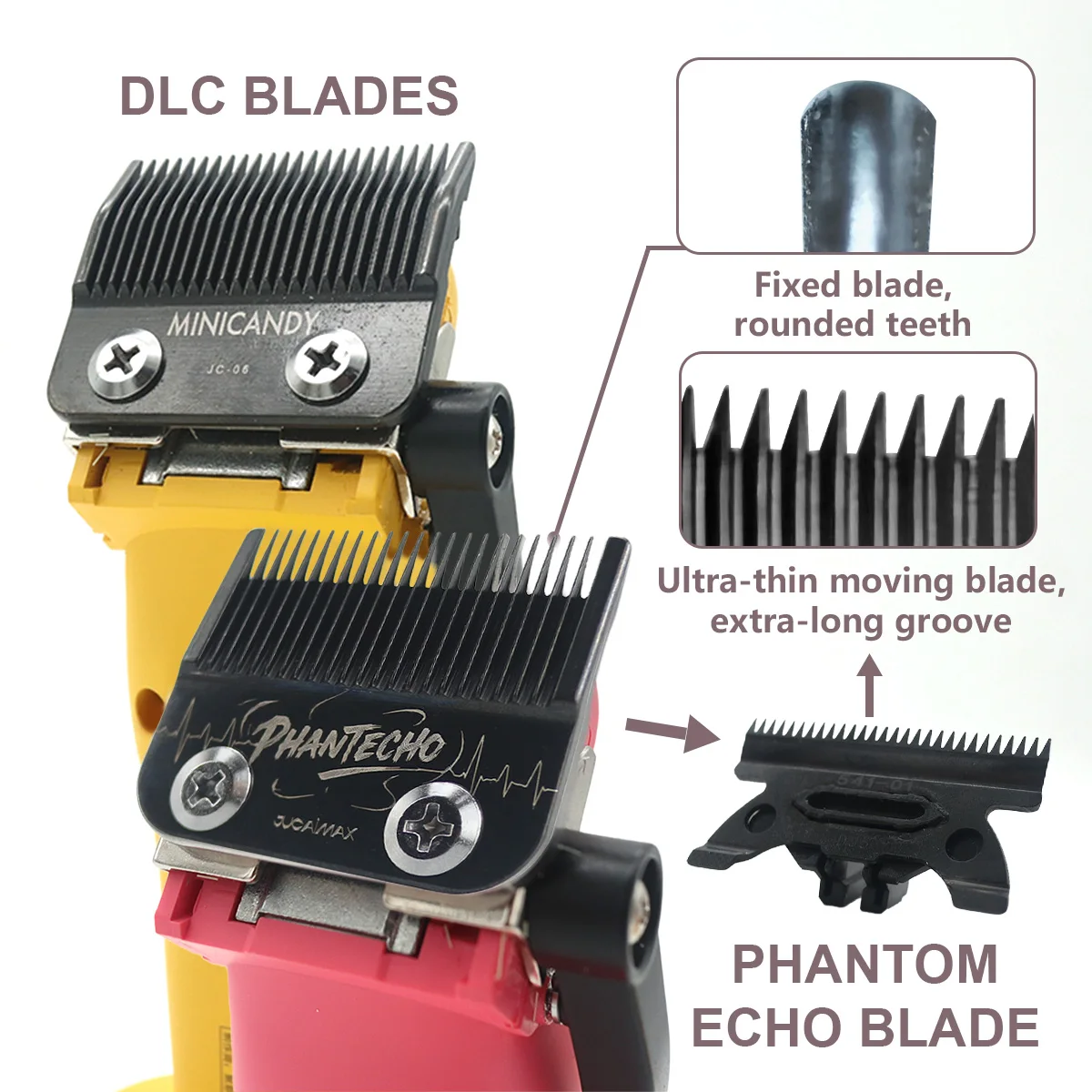 JUCAI JC-06 Professional Hair Clipper for Men Fade Blade 7200RPM