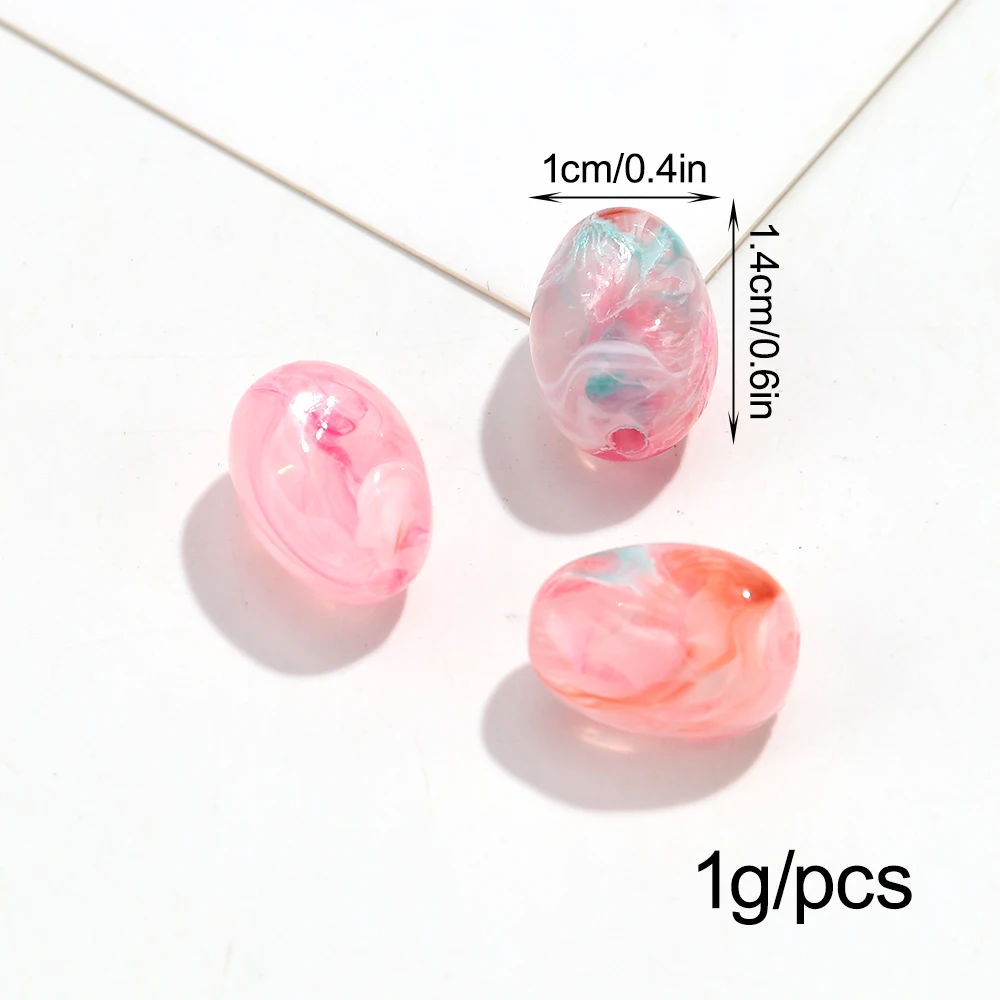 70Pcs 10x14mm Jelly Color Clear Irregular Acrylic Resin Loose Beads for DIY Jewelry Making Bracelet Necklace Craft Accessories