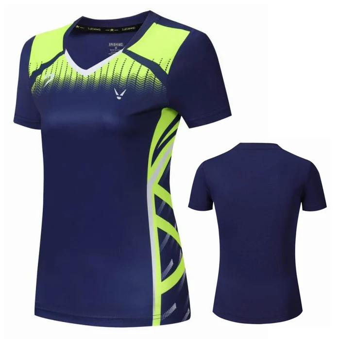 sports Tennis T-Shirts For Men Women V- Collar Quick Dry TABLE Tennis ShirtS Badminton Clothes Boys Table Tee Shirts Skirts