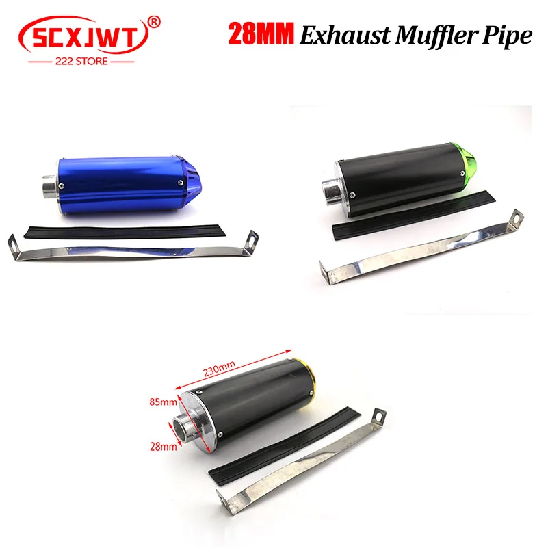 28MM Exhaust Muffler Pipe For CRF XR KLX SSR Thumpstar Lifan 50cc 110cc 125cc 140cc Pit Dirt Bike ATV Quad 4 Wheel Motorcycle