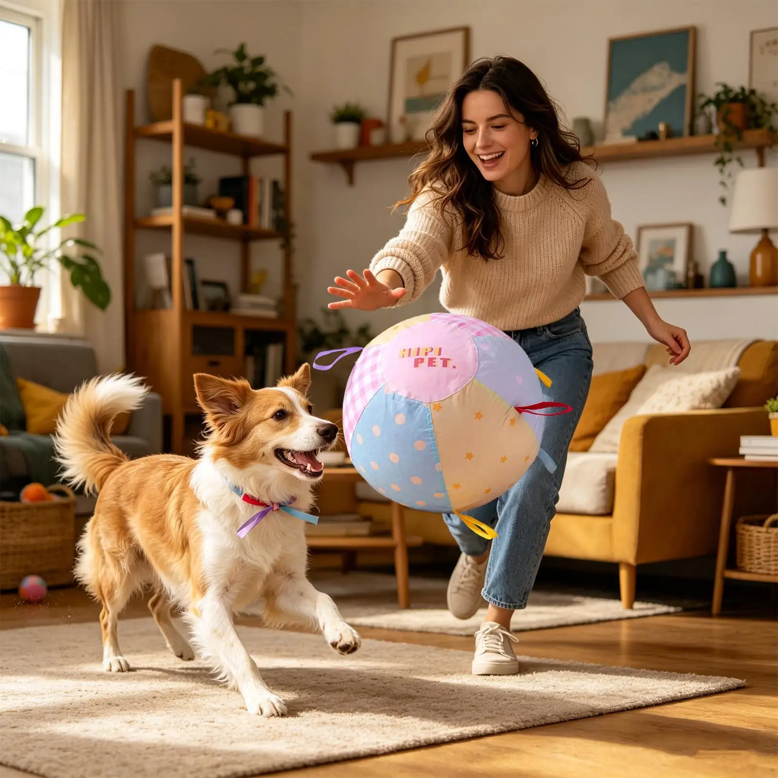 

Big Ball For Dogs With Handle Moving Enrichment Toys Outdoor Play Dog Herding Ball For Puppy Small Medium Large Keep Busy