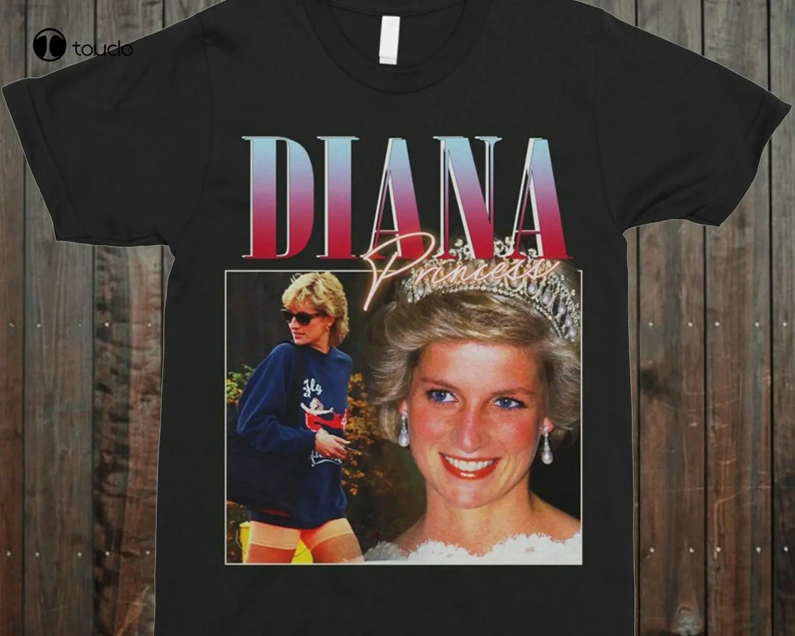 Princess Diana 90S Crewneck Vintage T-Shirt Tee Shirt Custom aldult Teen unisex digital printing Tee shirt fashion funny new