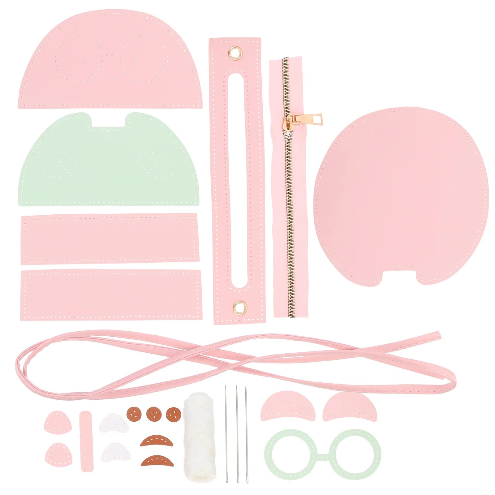 

Bear Shaped Handmade Diy Kit Premium Pu Material Cute Accessories For Beginner Parent- Activity Easy Crafts Bear