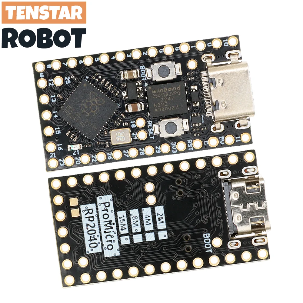 TENSTAR RP2040 Pro Micro Scheda di Sviluppo 4MB/16MB Dual-Core Supporta Mciro Python Compatibile Per Raspberry PI PICO