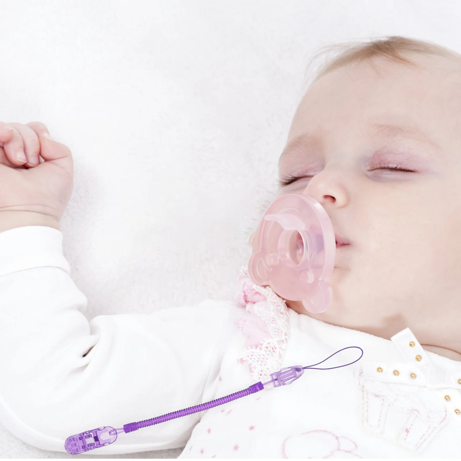 

4 шт. прозрачные силиконовые зажимы для детской соски, безопасный нетоксичный зажим для поделок своими руками и предметов первой необходимости для младенцев