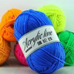 50g / Ball Acrylic Wool Warm DIY Knitting Soft Baby Sweater Hat Knitting Children Adult Scarf Super Soft Cotton Thread 64 Colors