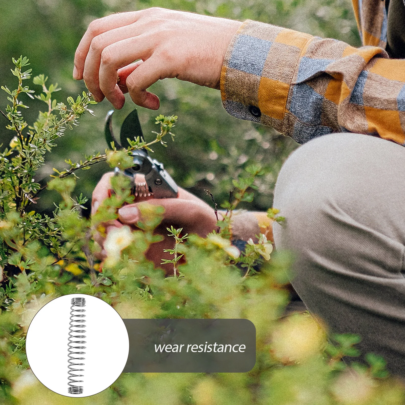 3 Pcs Round Handheld gunting kebun gunting pemangkasan pengganti pegas untuk berkebun baja nirkarat pemangkas kebun