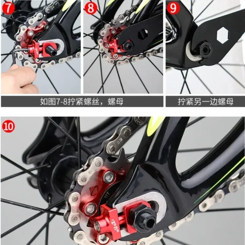 New Bicycle Chain Adjuster Tensioner Fastener Aluminum Alloy Bolt for BMX Fixie Bike Single Speed Bicycle Bolt Screw image 6