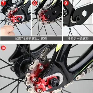 New bicycle chain adjuster tensor bike bike aluminum alloy screw for bmx fixie speed bike screw 10 Main Current Stretch Sales - №1