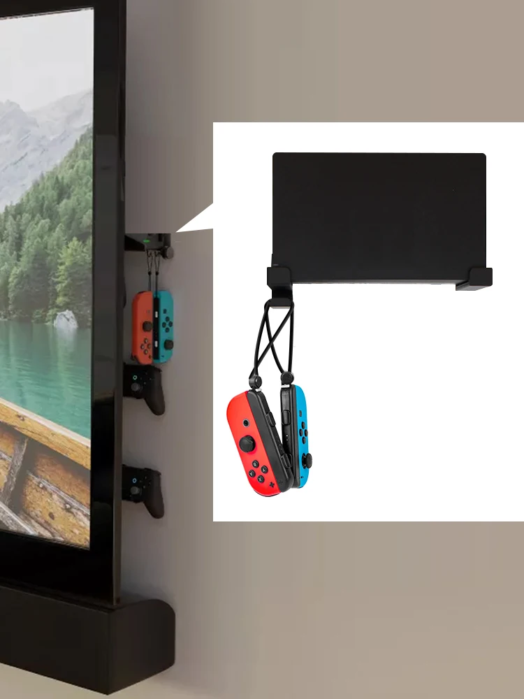 DATA FROG Wall Support Mount Holder Rings Hanger Mural Stand For Nintendo Switch Joycon Oled TV Base Dock Controller Accessories