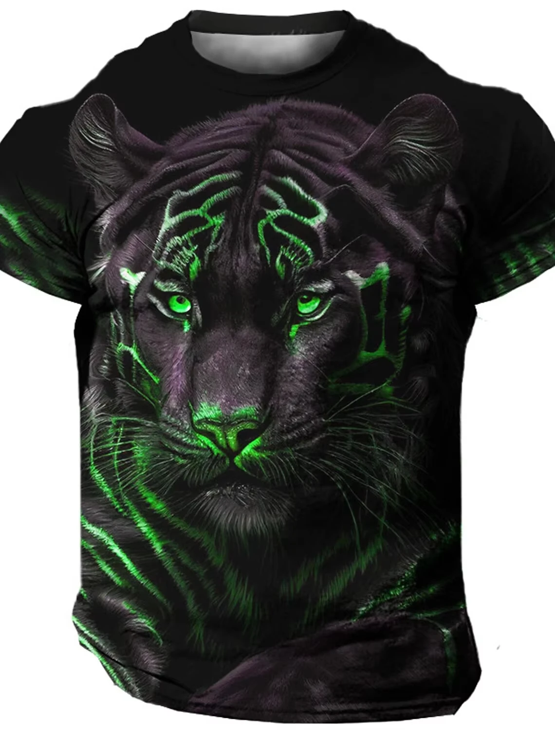 Men's Shirts Tiger 3D T Shirt Harajuku Summer T Shirt Lightning Leopard Short Sleeve Tops Clothing Women's Shirts Kids Tshirt