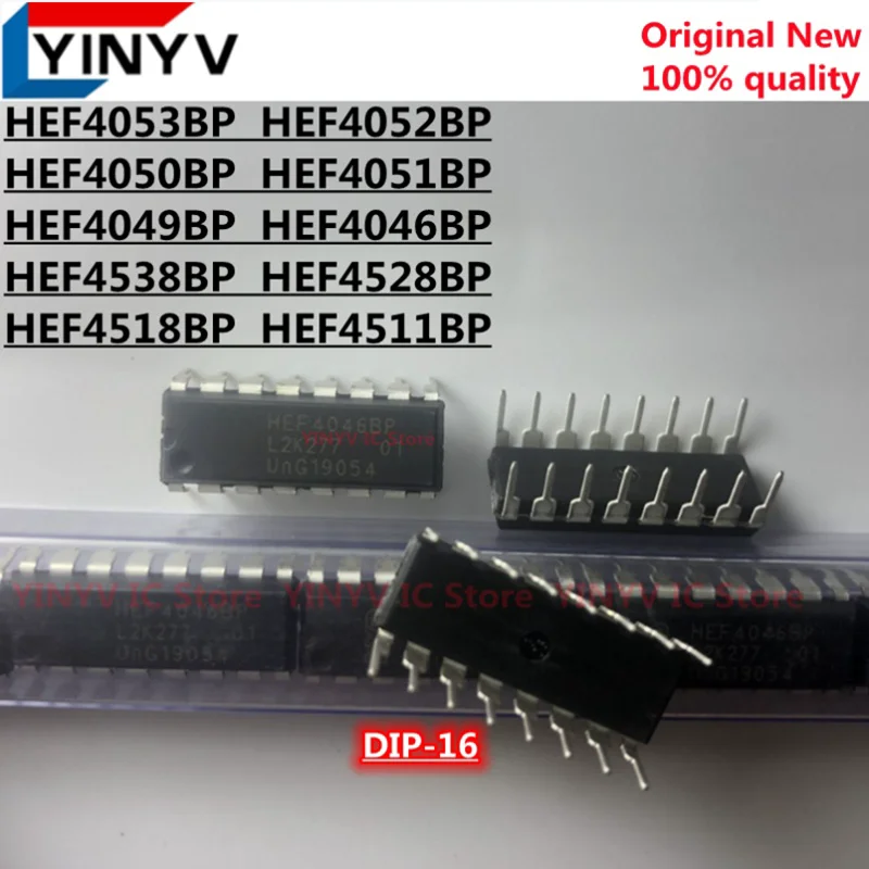 10PCS HEF4046BP HEF4053BP HEF4050BP HEF4051BP HEF4049BP HEF4052BP HEF4528BP HEF4518BP HEF4511BP HEF4538BP DIP16 New 100% quality