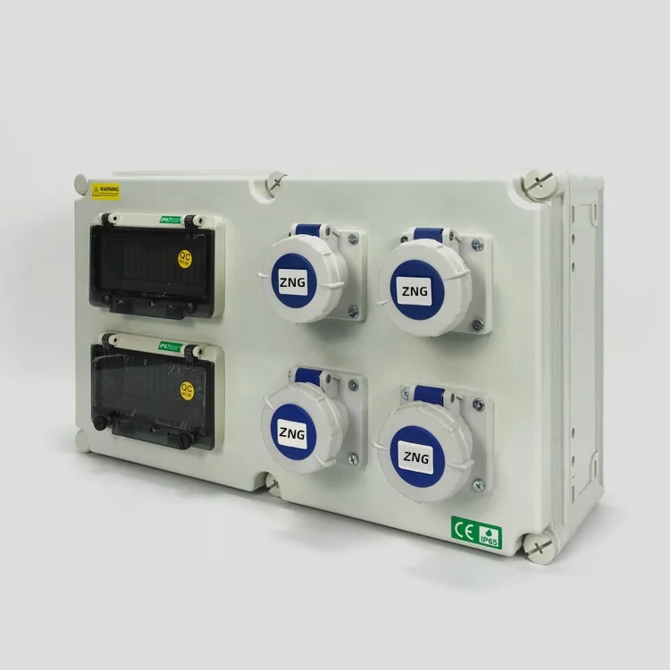 IP65 Outdoor Waterproof Industrial Combination Socket Box Customized Wall Mount Power Distribution Socket Box