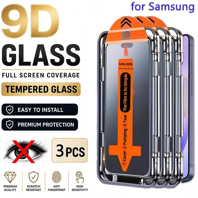 3-teiliger Vollbild-Sichtschutzfolie für Samsung Galaxy S26 S23 S24 S25 Ultra ﻿ FE A57 A56 5g A16 A17 A27 A37 A07 A55 A54 A36