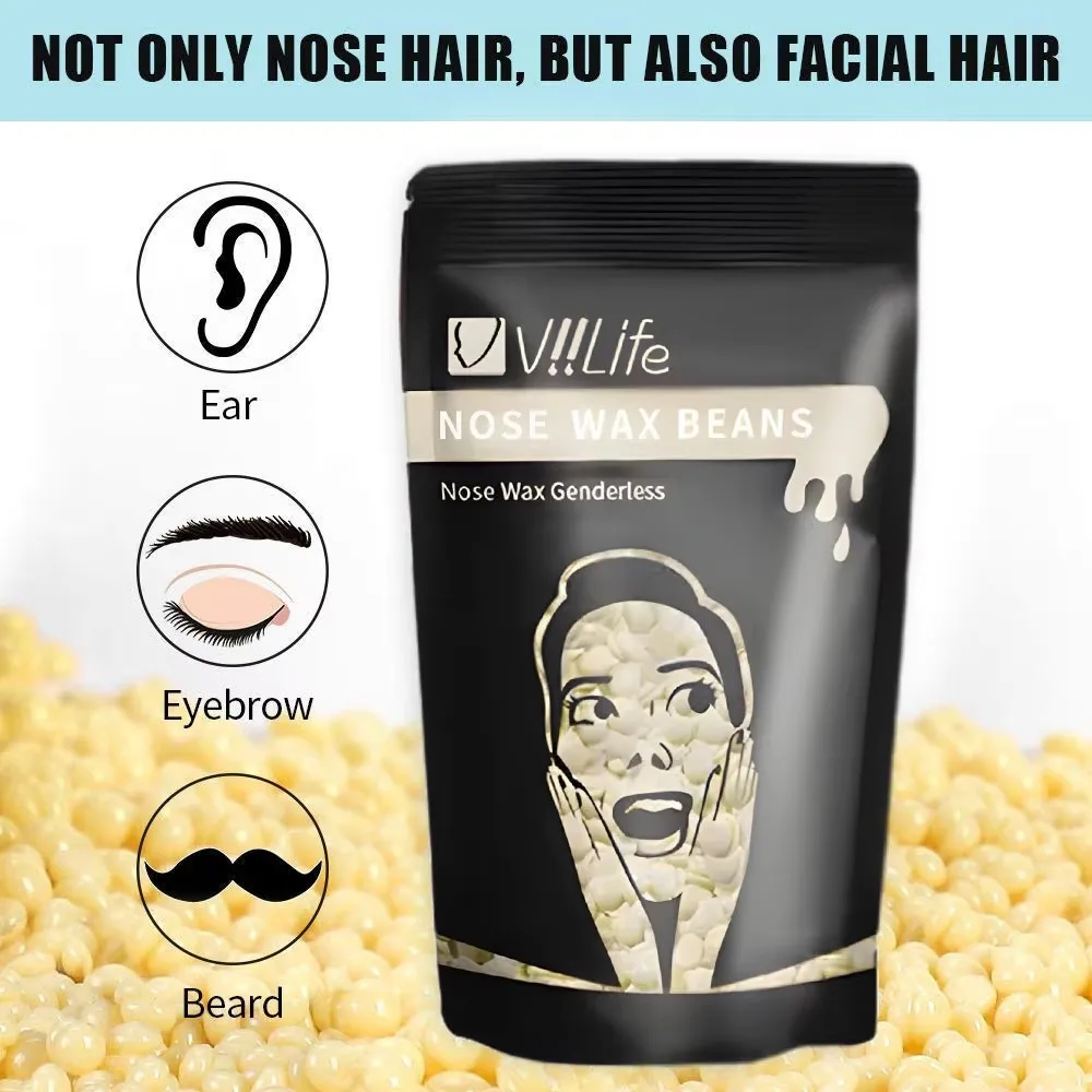 3 Color Hard Wax Beans Refill Kit, Unisex No-Strip Wax Gentle Smooth Depilation for Home Salon Daily Use