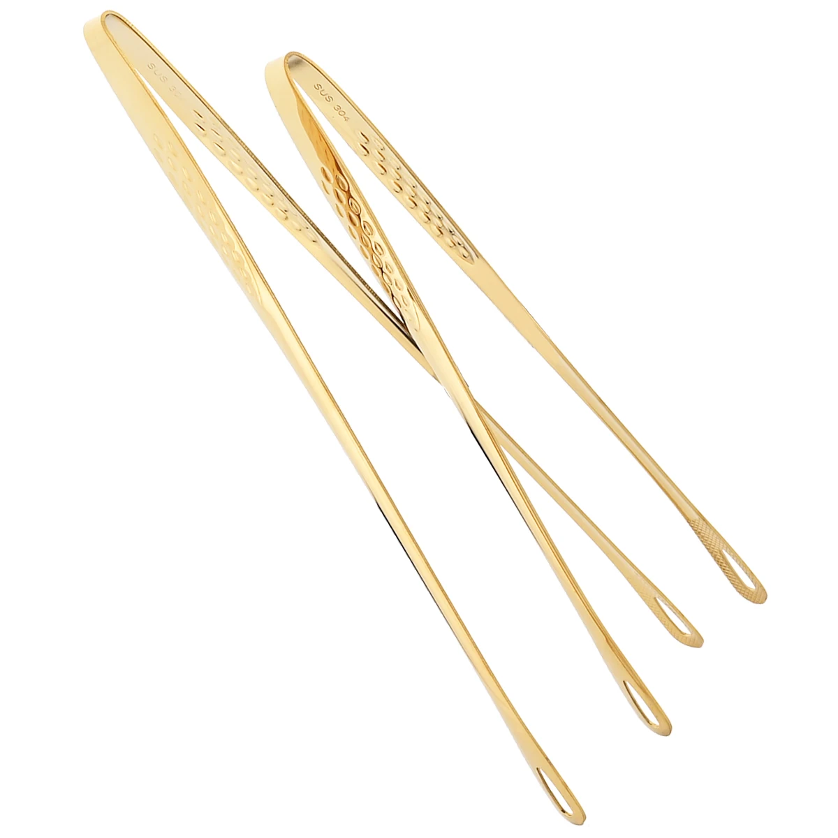 

2pcs 304 Stainless Steel Barbecue Clip Bread Salad Clip Anti Slip Handle Suitable for Grilling Baking Restaurant Service Kitchen