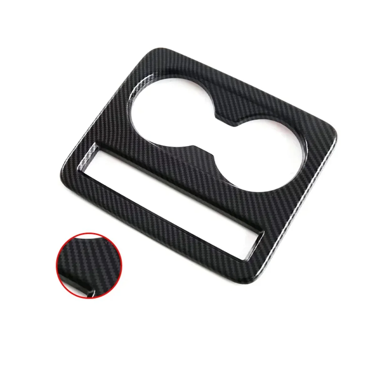 Rear Seat Cup Holder Cover Trim for Toyota Camry 2024 2025 Interior Accessories Carbon Fiber