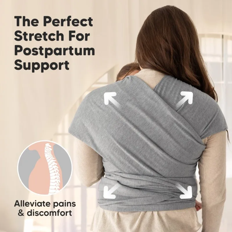 

Переноска-слинг A04F-Baby Wrap – универсальная переноска для новорожденных и малышей, легко надевается, позволяет использовать без рук, легкая.