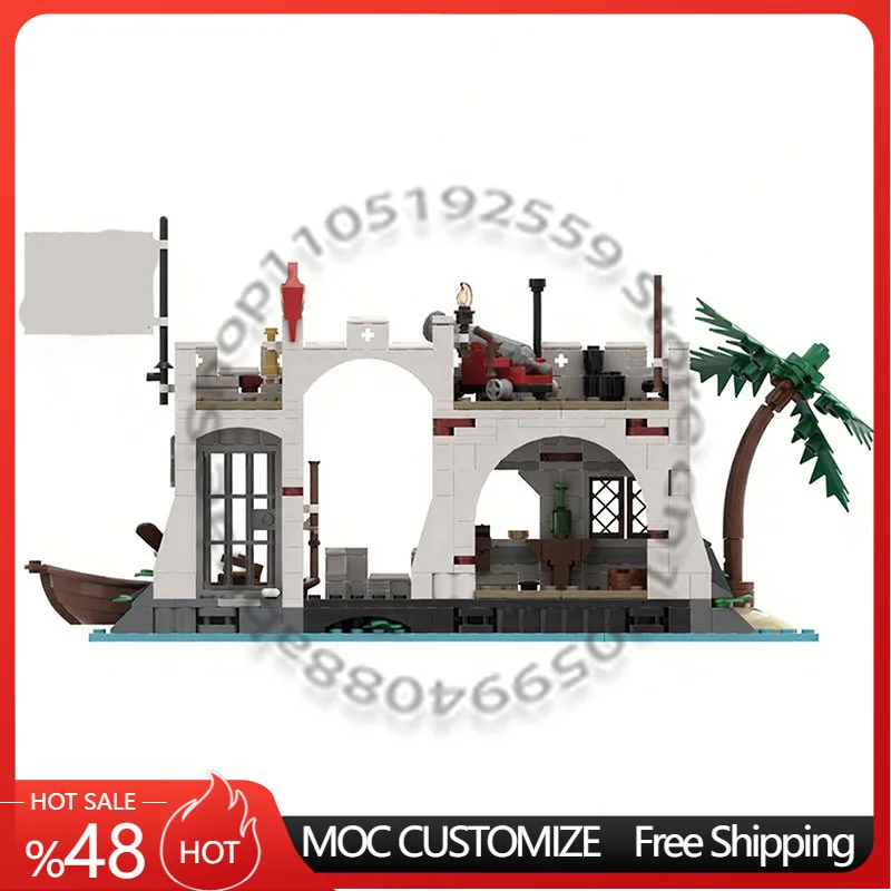 

Набор для сборки MOC «Тюремный лагерь» (553 детали), модульный конструктор, простой креативный дизайн, DIY, игрушка для мальчика, подарок на день рождения