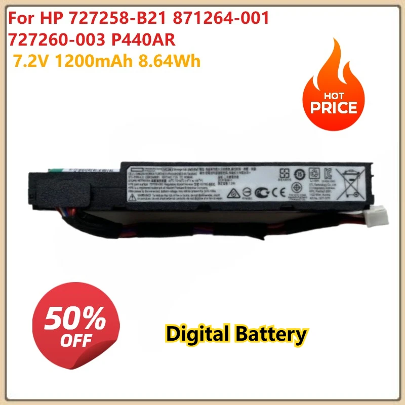

Suitable for HP 727258-B21 871264-001 727260-003 P440AR Array Card Battery 7.2V 1200mAh 8.64Wh
