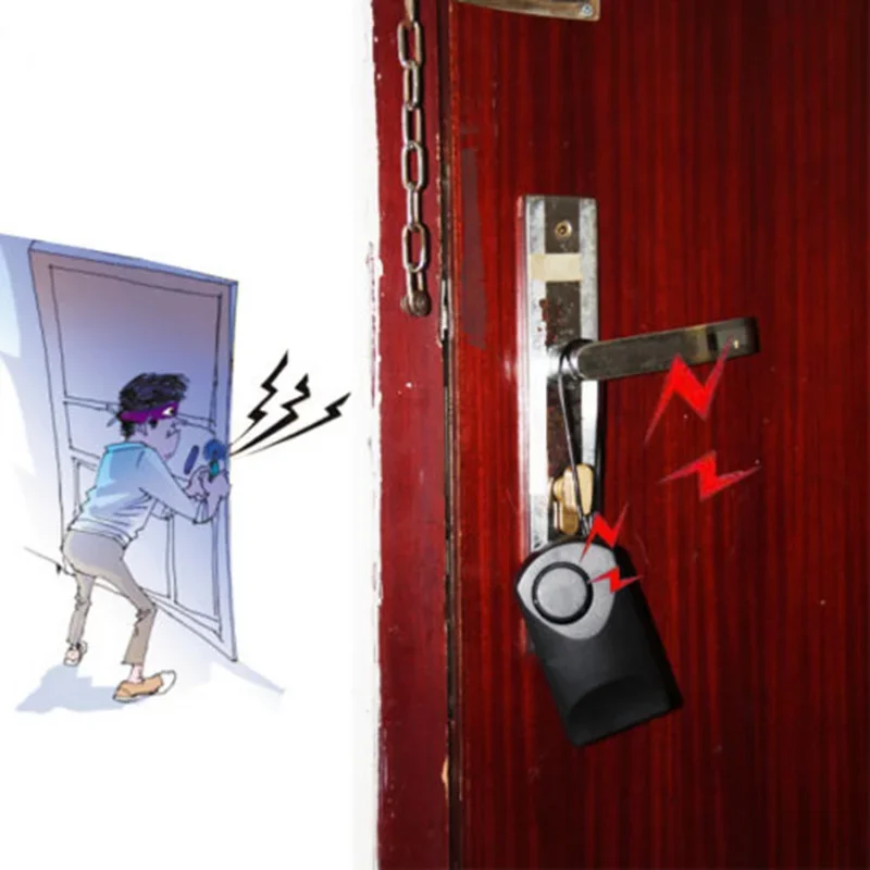 120dB Inductive Alarm of Human Body Wireless Touch Sensor Security Alarm Loud Door Knob Entry Alert Anti Theft