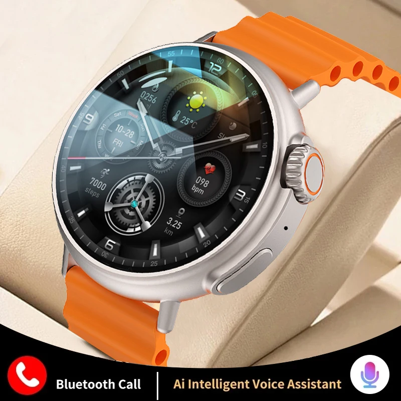 2024  Smartwatch NFC Smart Watch Bluetooth Call Health Monitor Men Women Fitness Bracelet Voice Assistant  Smartwatch For Men