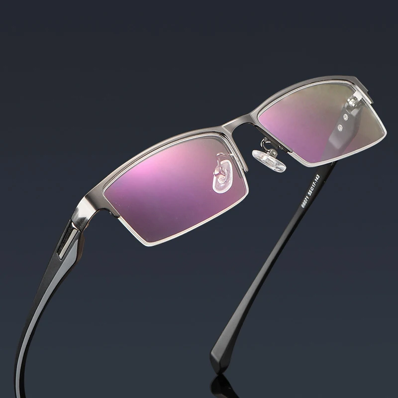 Photochrome Lesebrille mit halbem Rahmen, modisch, für Herren, Nah- und Fern-Doppelzweck-Multifokal-Lesebrille, Smart Anti-Blau – Detail 5
