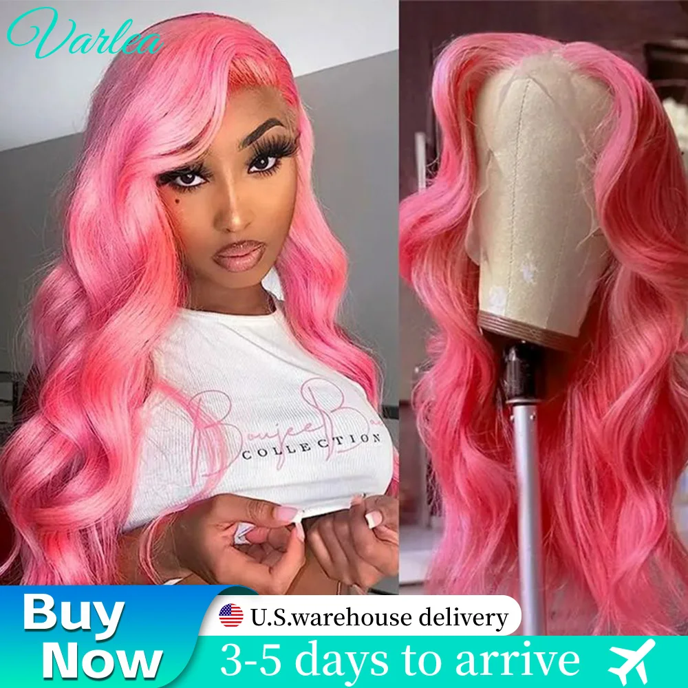 

Varlea Pink Human Hair Lace Frontal Wig Loose Body Wave Lace Front Wig 13x6 13x4 Lace Front Wig Human Hair Colored For Women