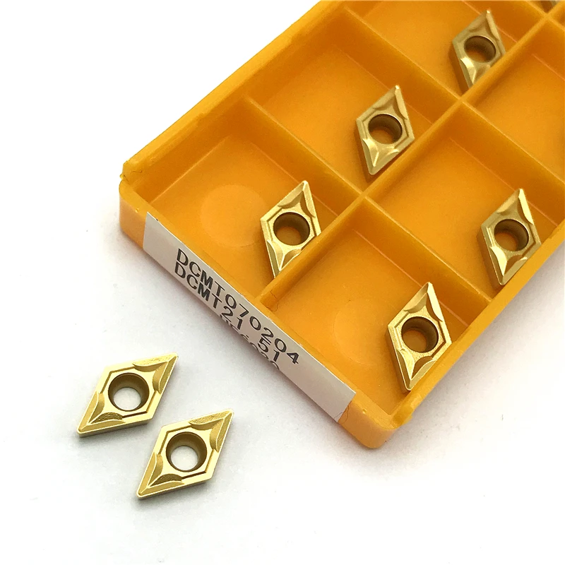 DCMT 070204   DCMT 070208   Utensile per tornitura interna Inserto in metallo duro Utensili da taglio per tornio CNC per utensili per la lavorazione dell'acciaio e il taglio