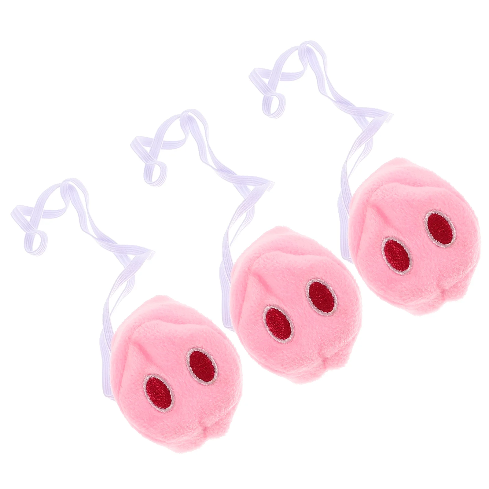 3 Pcs Carnival Pig Nose Decorative Animal Prop Replaceable Adorable Simulation Fake Supply Cosplay Accessories Bunny