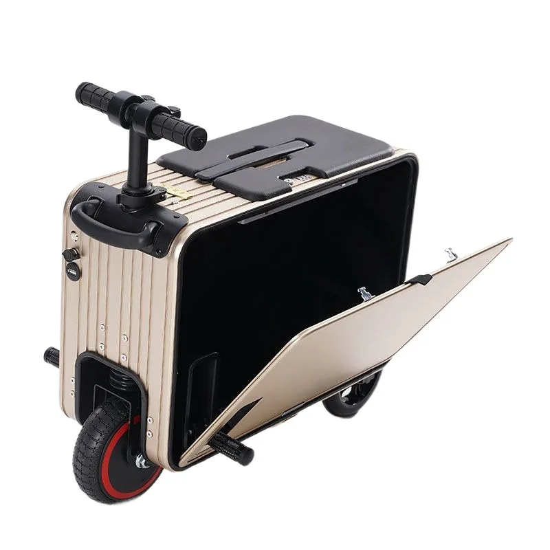 

Electric suitcase cycling transportation can be boarded, tie rod out suitcase
