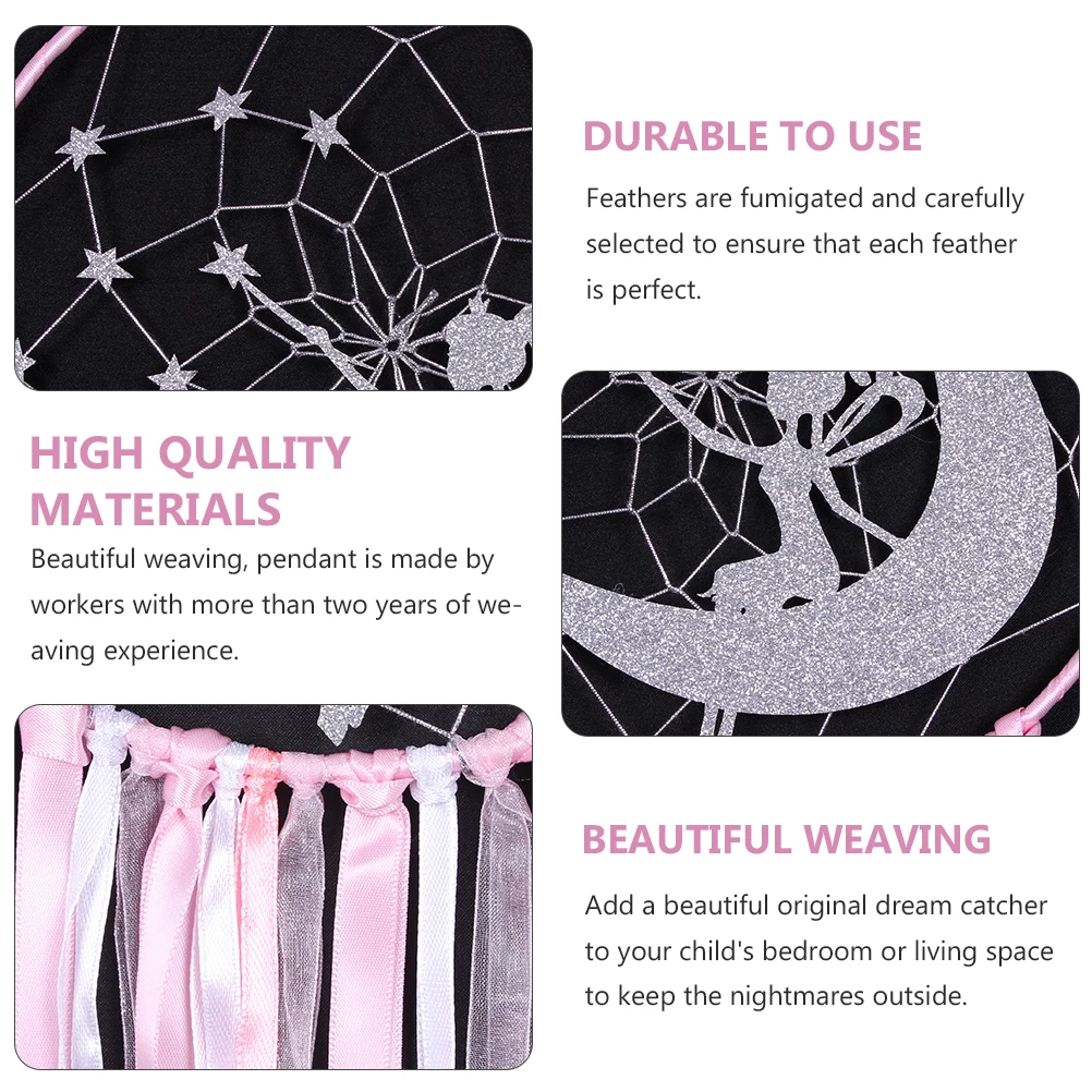 

Dream Catcher Decoration Wall Hanging Polyester Pink Home Dreamcatcher Pendant H made Stylish Bedroom Living Gifts