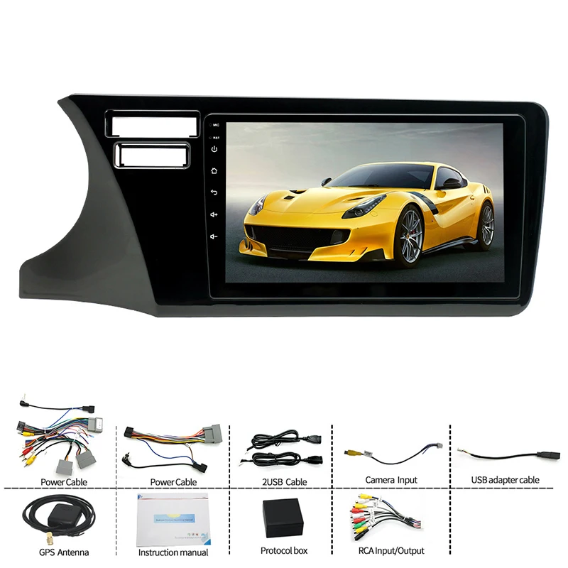 4G 9 Inch Android Radio For Honda City Middle East Version 2015 Greiz Gienia Car Multimedia Video Player Navigation Stereo GPS