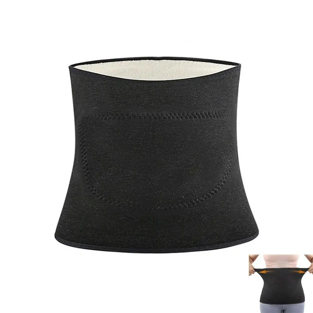 Прочный эластичный теплый пояс, антихолодный теплый пояс для поддержки талии живота, пояса с флисовой подкладкой, корректирующее белье