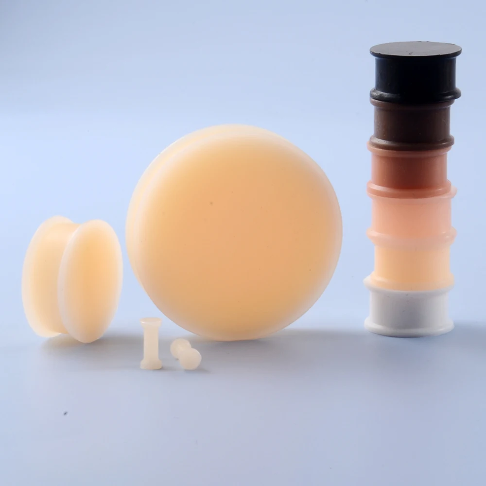 3-50mm Silicone Double Flared Ear Plugs Piercing Expander Piercing Ear Tunnels Stretchers Plug Oreille Ear Gauges Body Jewelry