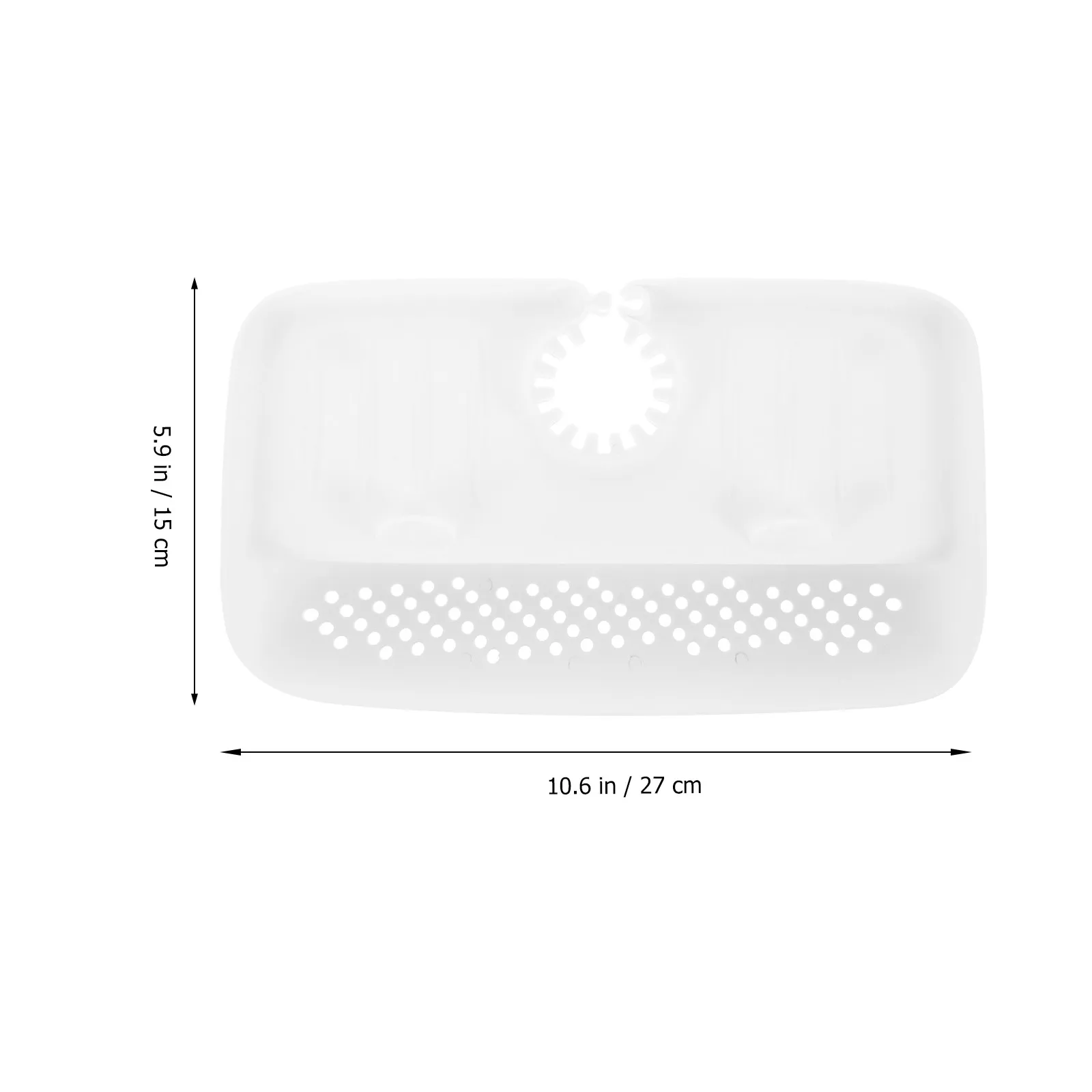 Kitchen Sink Drain Mat Faucet Splashing-Proof Draining Rack Adjustable Hole Faucet Guard Rack Storage Basket Sponge Brush Holder view 4