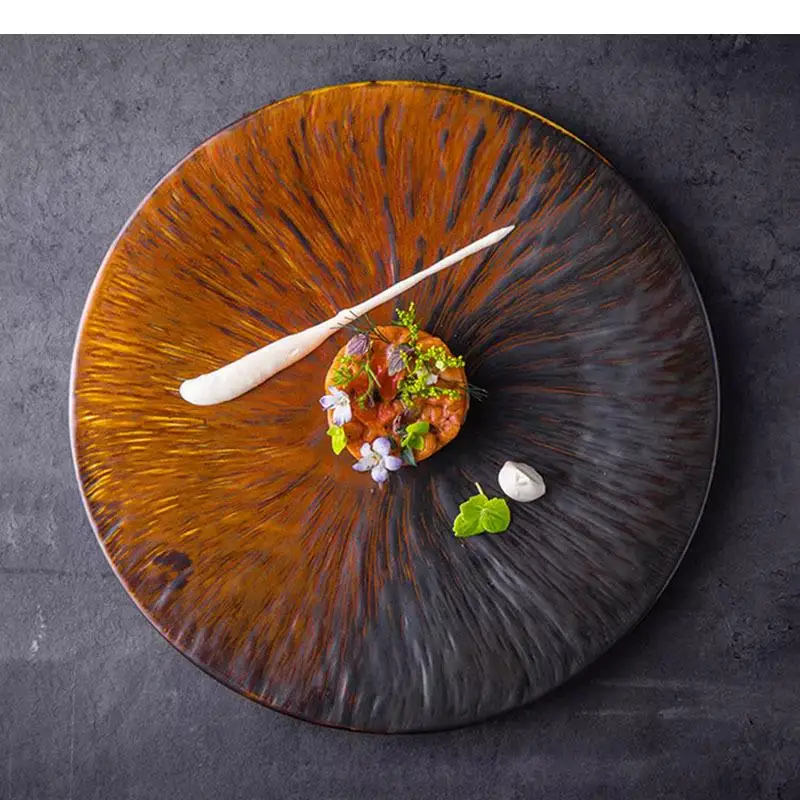 

Ceramic Dinner Plate Restaurant Steak Dessert Sushi Plates Snack Pasta Special Tableware