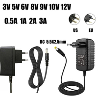 AC 110-240V to DC 3V 5V 6V 8V 9V 10V 12V 0.5A 1A 2A 3A Universal Power Adapter Power Supply Charger for LED light strips CCTV