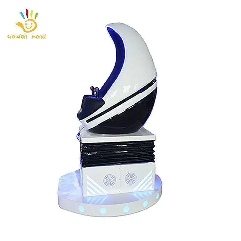 Golden Hand Customizable 9D VR Egg Chair Single Seater Cinema Game Machine 22-inch Touchscreen Controller Indoor Outdoor Metal