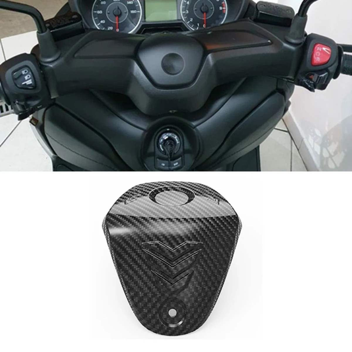 Motorfiets Scooter Accessoires Koolstofvezel Stuur Bovenste Centrale Kap Voor Yamaha X-MAX Xmax 250 300 400 Xmax 250