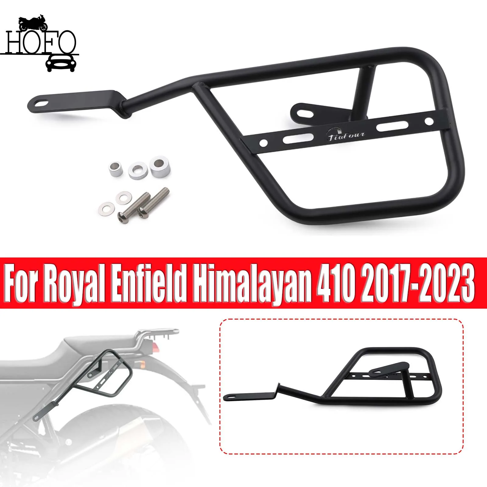 Luggage Rack Side Saddle Bag Mount Bracket For Royal Enfield Himalayan 410 2017-2023