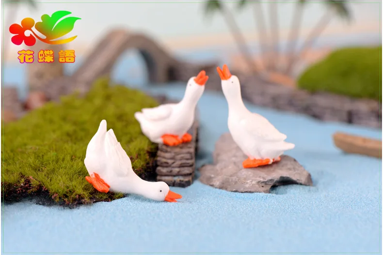 YYANGZ 24 Stück Weiße & Schwarze Schwäne – Mini-Figuren Für Feengärten, Terrarien & DIY-Landschaften