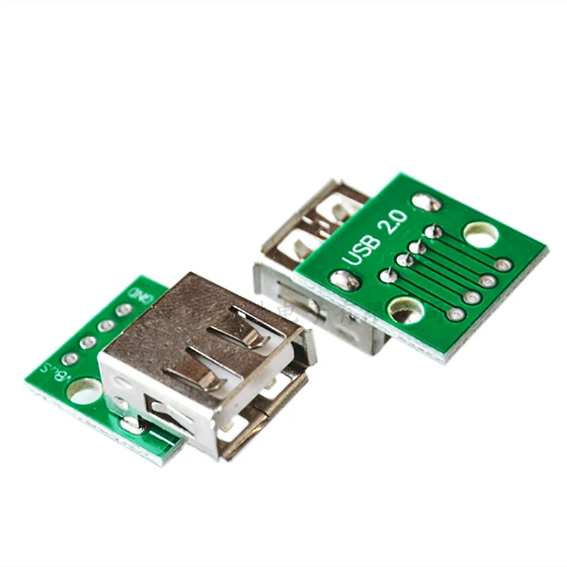 10 Buah Diy USB 2.0 Betina Ke 4P DIP Switch 2.54MM Konverter Adaptor Papan PCB untuk Konektor Arduino