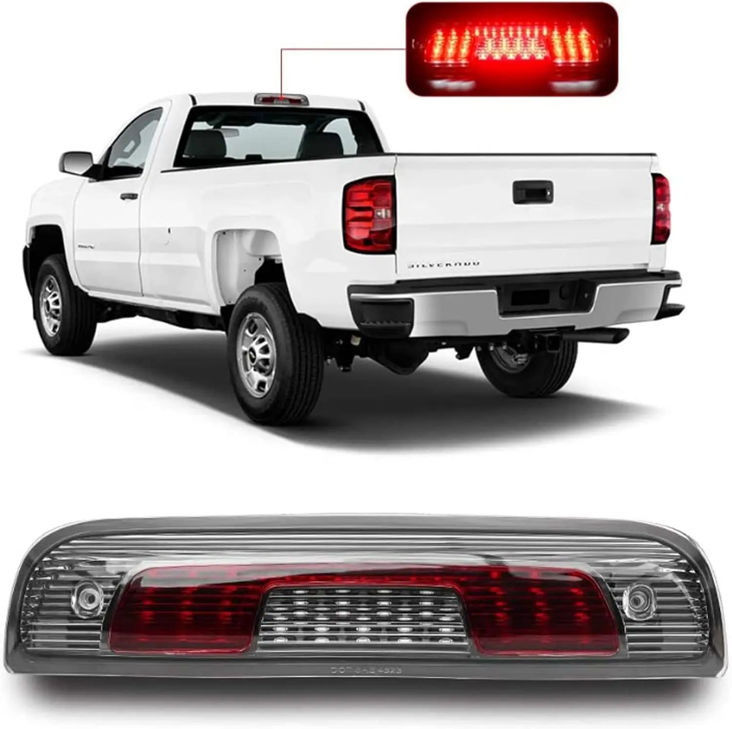 

Car LED 3Rd Third Brake Light High Mount Brake Light for Chevy Silverado GMC Sierra 1500 2500HD 3500 HD LED 2014-2018