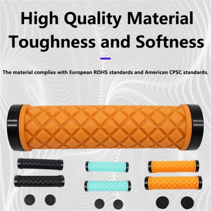 Bicycle Handle Bar Grips MTB Mountain Bike Soft Single-sided Locking Handlebar Cover Plug Rubber Non-slip Cycling
