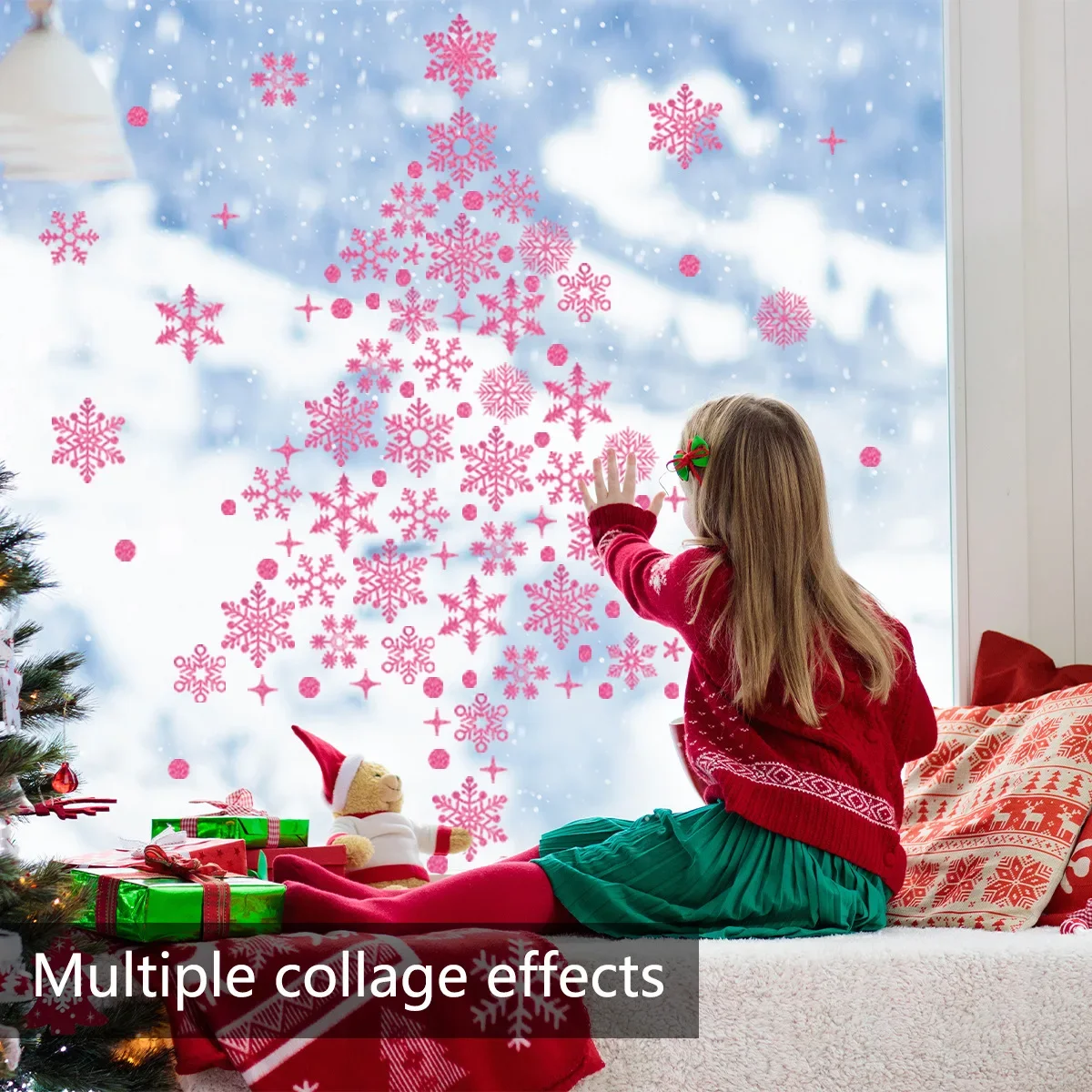 

Christmas Snowflake Static Sticker Glass Window Decoration Double-sided Visual Wall Sticker