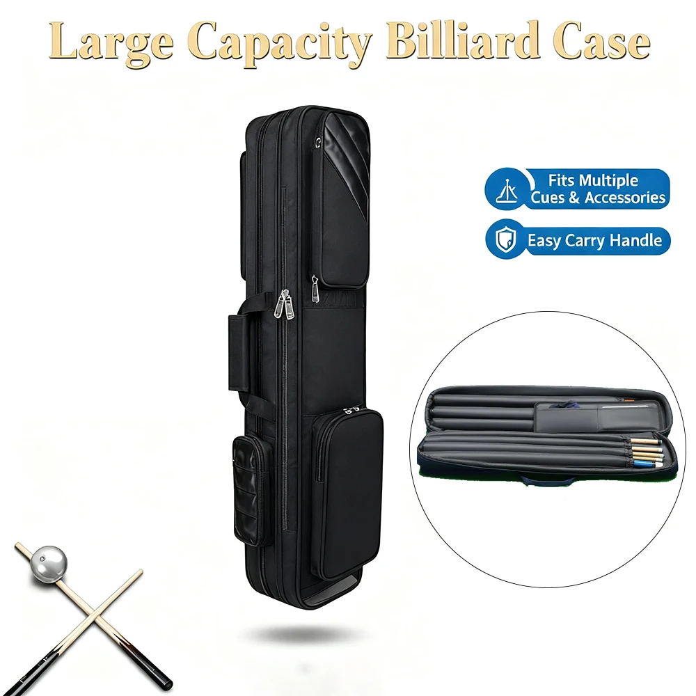 Pool Cue Case/Protector Bag – Lightweight Oxford Cloth, Billiard Rod Storage Carrier for Pool Sport Instrument Accessories