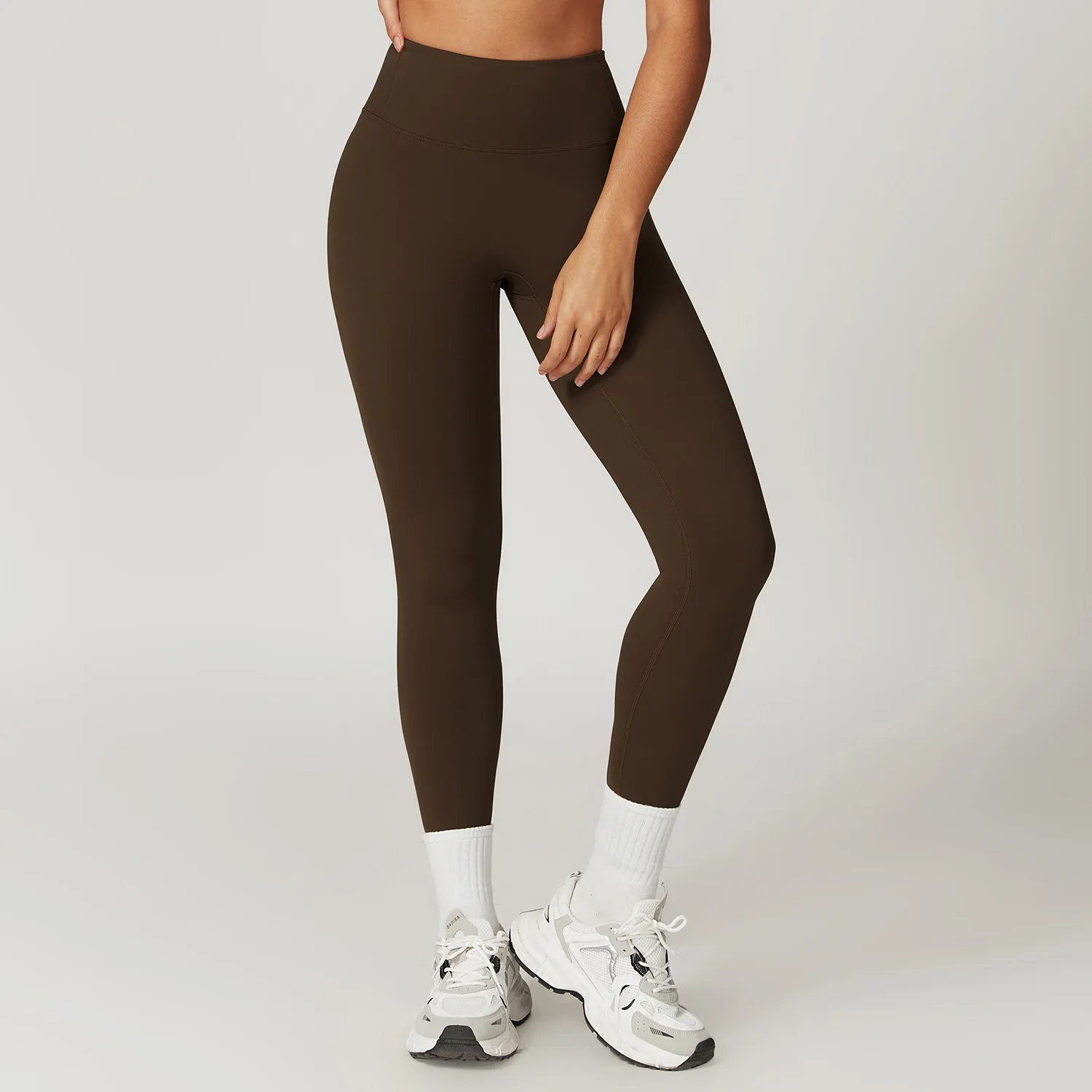 No T Line Yoga Pants Gym Leggings Women Girl Fitness Soft Tights High Waist Elastic Breathable Sports Pants Nylon image 3