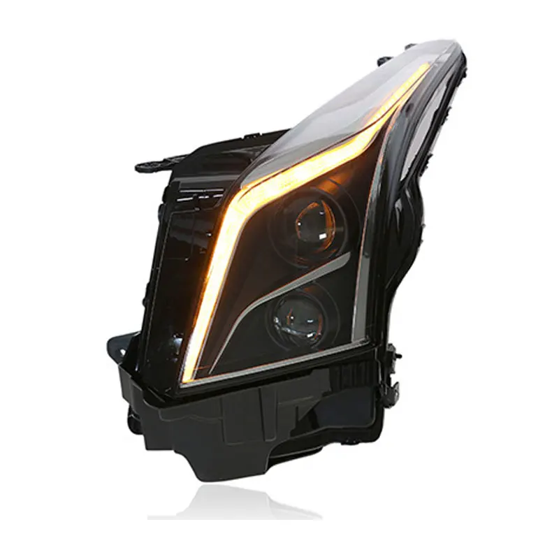 سيارة LED المصابيح الأمامية مع الضوء الخلفي لكاديلاك ATS 2014-2017 اكسسوارات تعديل Led DRL بدوره أضواء الإشارة كشافات الجمعية