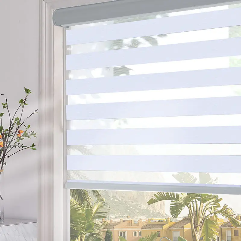 

The new cordless zebra blinds are easy to install day and night zebra rolling blinds for bedroom living room dining room balcony